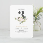 赤面フローラ&ユーカリプトゥスガール3rd誕生日パーティー 招待状 (スタンド正面)