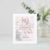 赤面フローラ | 80th予算誕生日招待状 (スタンド正面)