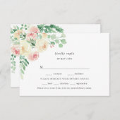 赤面フローラGreeneryのentree選択肢ウェディングスプ 出欠カード (正面/裏面)