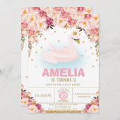 赤面フローラSWANプリンセスプール誕生会 招待状 (正面/裏面)