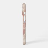 赤面フロー花びら iPhone 16ケース (左側面)