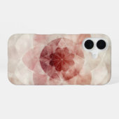 赤面フロー花びら iPhone 16ケース (裏面横)