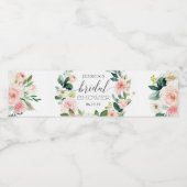 赤面ブライダルシャワー水ボトルラベル ペットボトルラベル (シングルラベル)