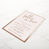 赤面ブライダルシャワー箔招待状 箔招待状 (回転した状態)