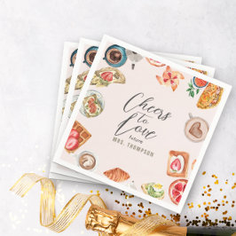 赤面ブライダルブルンチワッフルパンケーキ スタンダードカクテルナプキン