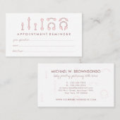 赤面ブラウンジュエリーアポイントメント体ピアシング 名刺 (正面/裏面)