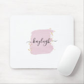 赤面ブラシストローク金ゴールドドット マウスパッド (マウス)