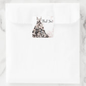 赤面ブラッククラシーフローラバラドレスブライダルシャワー スクエアシール (バッグ)