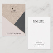 赤面ブラックグリッター空白のジェレワリー表示ロゴ 名刺 (正面/裏面)