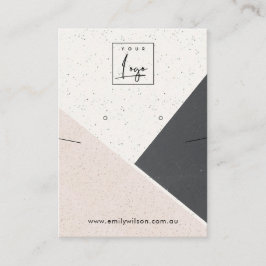 赤面ブラックセラミックネックレスイヤリングディスプレイロゴ 名刺