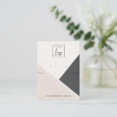 赤面ブラックセラミックネックレスイヤリングディスプレイロゴ 名刺 (スタンド正面)