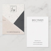 赤面ブラックセラミックネックレスイヤリングディスプレイロゴ 名刺 (正面/裏面)