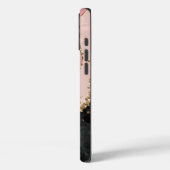 赤面ブラック金ゴールドグリッターアゲートモノグラム Case-Mate iPhoneケース (裏面 / 左)