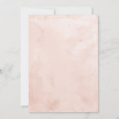 赤面ブルガンディウォーターカラーブライダルシャワーブランチ 招待状 (裏面)