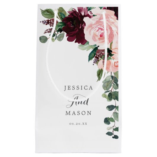 赤面ブルグンディ結婚ホテル抱き枕 スモールペーパーバッグ (正面)