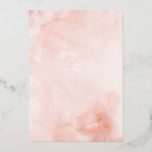 赤面ブルゴーニュバラ金ゴールドフローラ結婚株 箔招待状 (裏面)