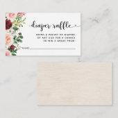 赤面ブルゴーニュフローラおむつラッフルチケット エンクロージャーカード (正面/裏面)