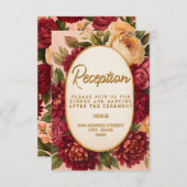 赤面ブルゴーニュフローラウォーター結婚カラー エンクロージャーカード (正面/裏面)