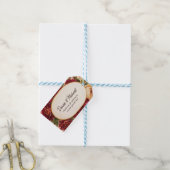 赤面ブルゴーニュフローラウォーター結婚カラー ギフトタグ (より糸つき)