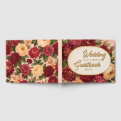 赤面ブルゴーニュフローラウォーター結婚カラー ゲストブック (全面)