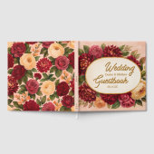 赤面ブルゴーニュフローラウォーター結婚カラー ゲストブック (全面)