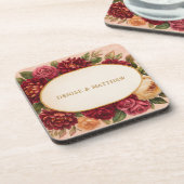 赤面ブルゴーニュフローラウォーター結婚カラー コースター (左側)