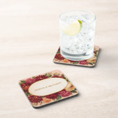 赤面ブルゴーニュフローラウォーター結婚カラー コースター (右側)