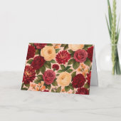 赤面ブルゴーニュフローラウォーター結婚カラー サンキューカード (裏面)