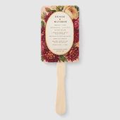 赤面ブルゴーニュフローラウォーター結婚カラー ハンドファン (正面)