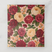 赤面ブルゴーニュフローラウォーター結婚カラー プレイスカード (内部開封)