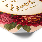 赤面ブルゴーニュフローラウォーター結婚カラー ポスター (角)