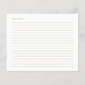 赤面ブルゴーニュフローラブライダルシャワーレシピカード (裏面)