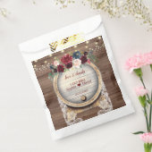 赤面ブルゴーニュフローラワインバレルレース結婚のBBQ フェイバーバッグ (封をした状態)