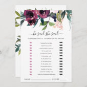 赤面ブルゴーニュフローラ彼は彼女はゲームカードを言ったと言った サンキューカード (正面/裏面)