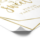 赤面ブルゴーニュフローラ愛は甘いサイン ポスター (角)