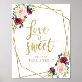 赤面ブルゴーニュフローラ愛は甘いサイン ポスター (正面)