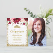 赤面ブルゴーニュフローラ金ゴールドティアラキンセアニェラ写真 招待状 (スタンド正面)