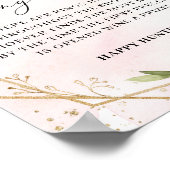 赤面ブルゴーニュフローラ金ゴールドリング狩りゲームサイン ポスター (角)