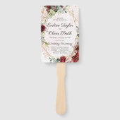 赤面ブルゴーニュフローラ金ゴールド幾何学プログラム ハンドファン (正面)