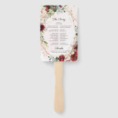 赤面ブルゴーニュフローラ金ゴールド幾何学プログラム ハンドファン (裏面)