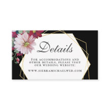 赤面ブルゴーニュフローラ金ゴールド幾何学的ブラック結婚ズ