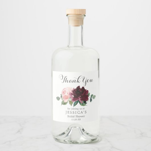 赤面ブルゴーニュワインボトルラベル リキュールボトルラベル (正面)