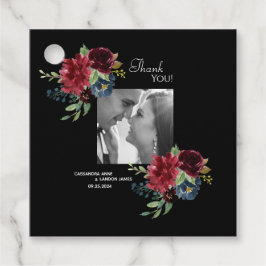 赤面ブルゴーニュ写真フローラエレガント水彩 フェイバータグ