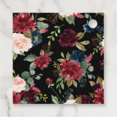 赤面ブルゴーニュ写真フローラエレガント水彩 フェイバータグ (裏面)