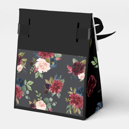 赤面ブルゴーニュ写真フローラエレガント水彩 フェイバーボックス (裏面サイド)