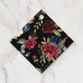 赤面ブルゴーニュ写真フローラエレガント水彩Fav フェイバータグ (裏面)