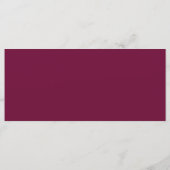 赤面ブルゴーニュ水彩秋のフローラ メニュー (裏面)