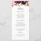 赤面ブルゴーニュ水彩秋のフローラ メニュー (正面)