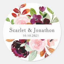 赤面ブルゴーニュ水彩秋のフローラ