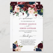 赤面ブルゴーニュ海軍の水彩花 (正面/裏面)